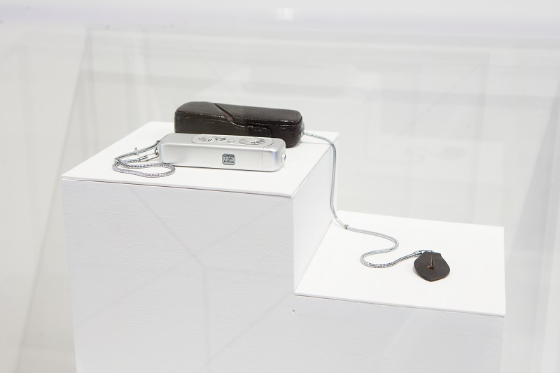 Minox Wetzlar A III Camera with Case and Measuring Chain, designed by Walter Zapp, c. 1951, produced by Minox, Germany, 1951 – 1954