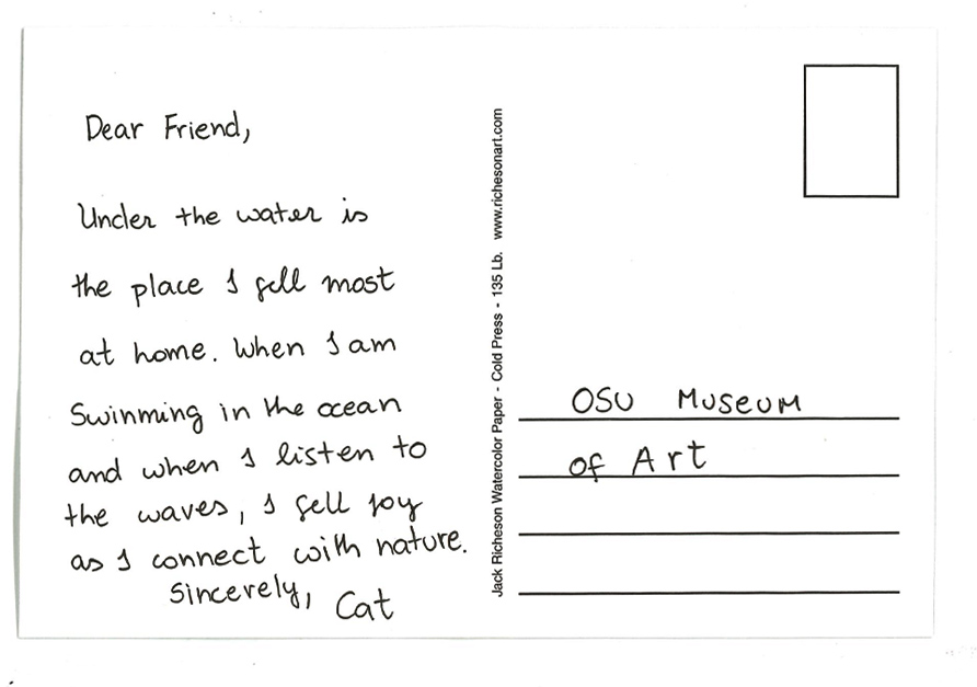 Postcard note Cat Postcard note Cat