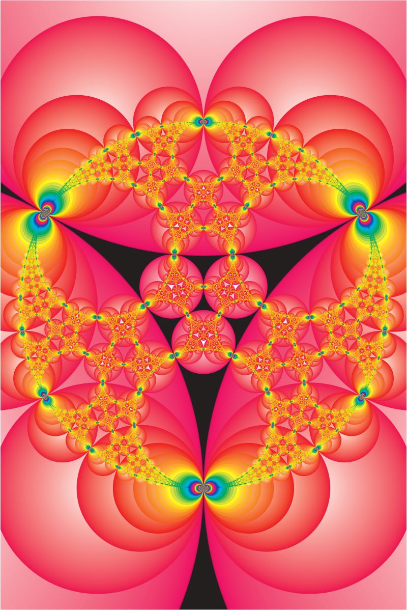 Pink geometric artwork