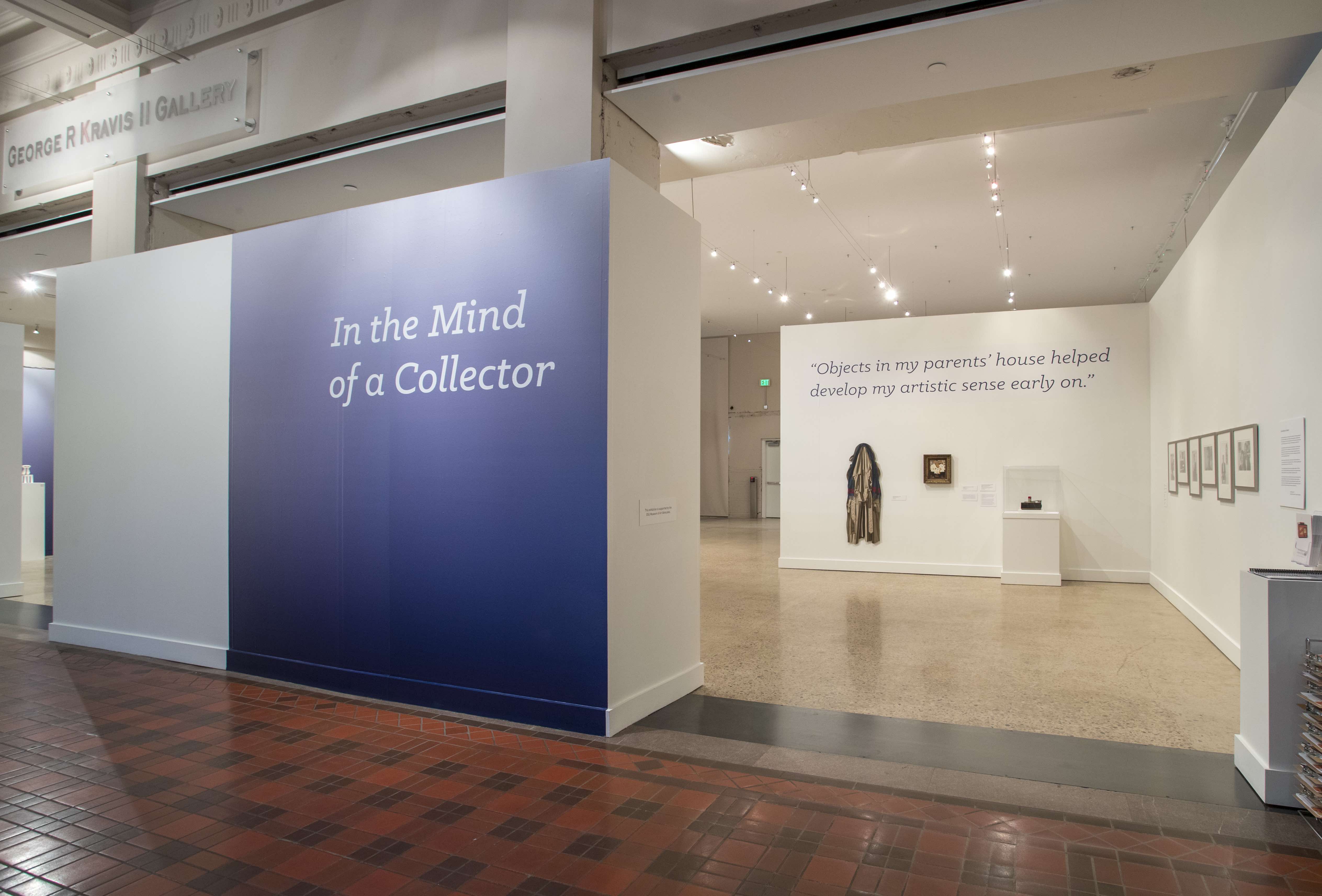A picture of the In the Mind of a Collector installlation. A picture of the In the Mind of a Collector installlation.